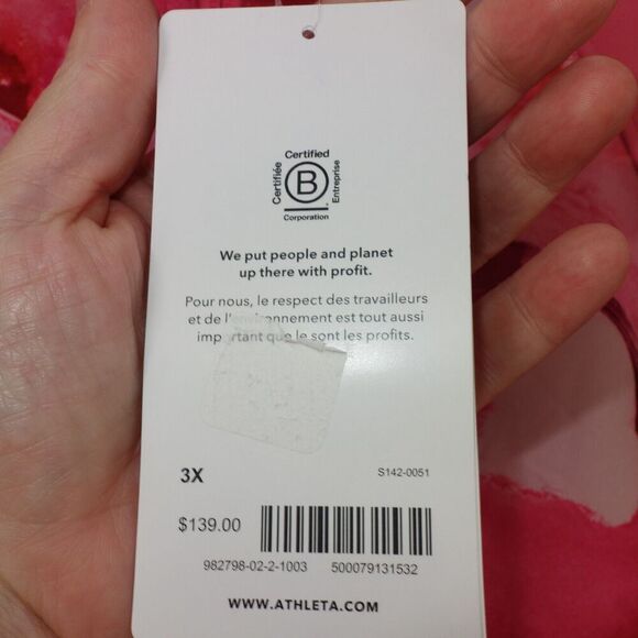 NEW Athleta Run With It Printed Jacket pink Women's Plus Size 3X - Picture 8 of 14